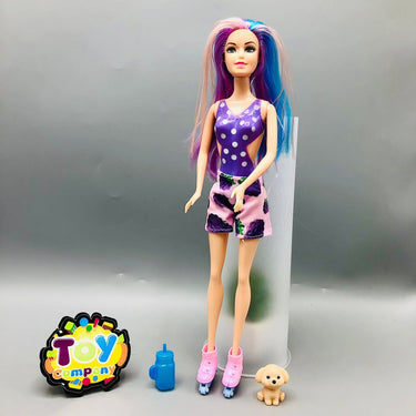 1Pc Color Reveal Doll With 8 Surprises & Accessories
